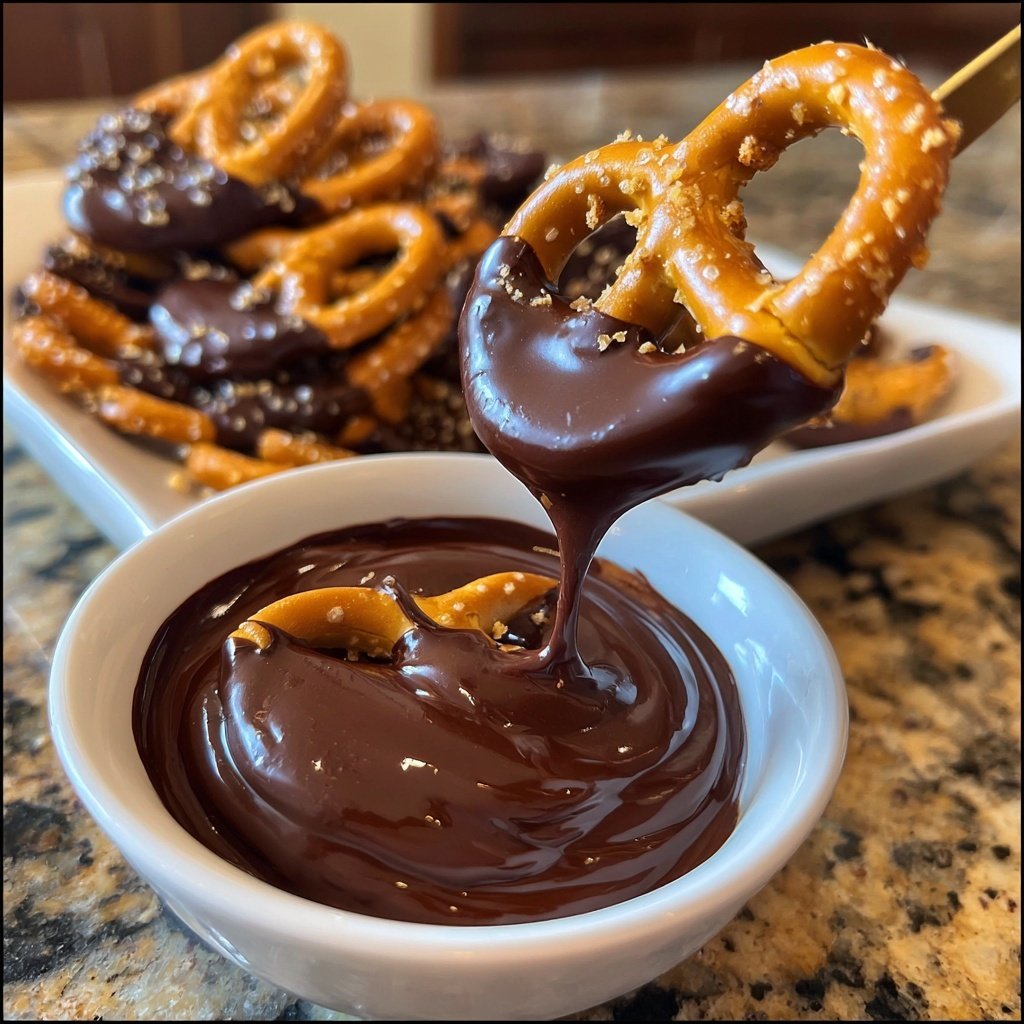 Valentines Snacks Chocolate Dipped Pretzels