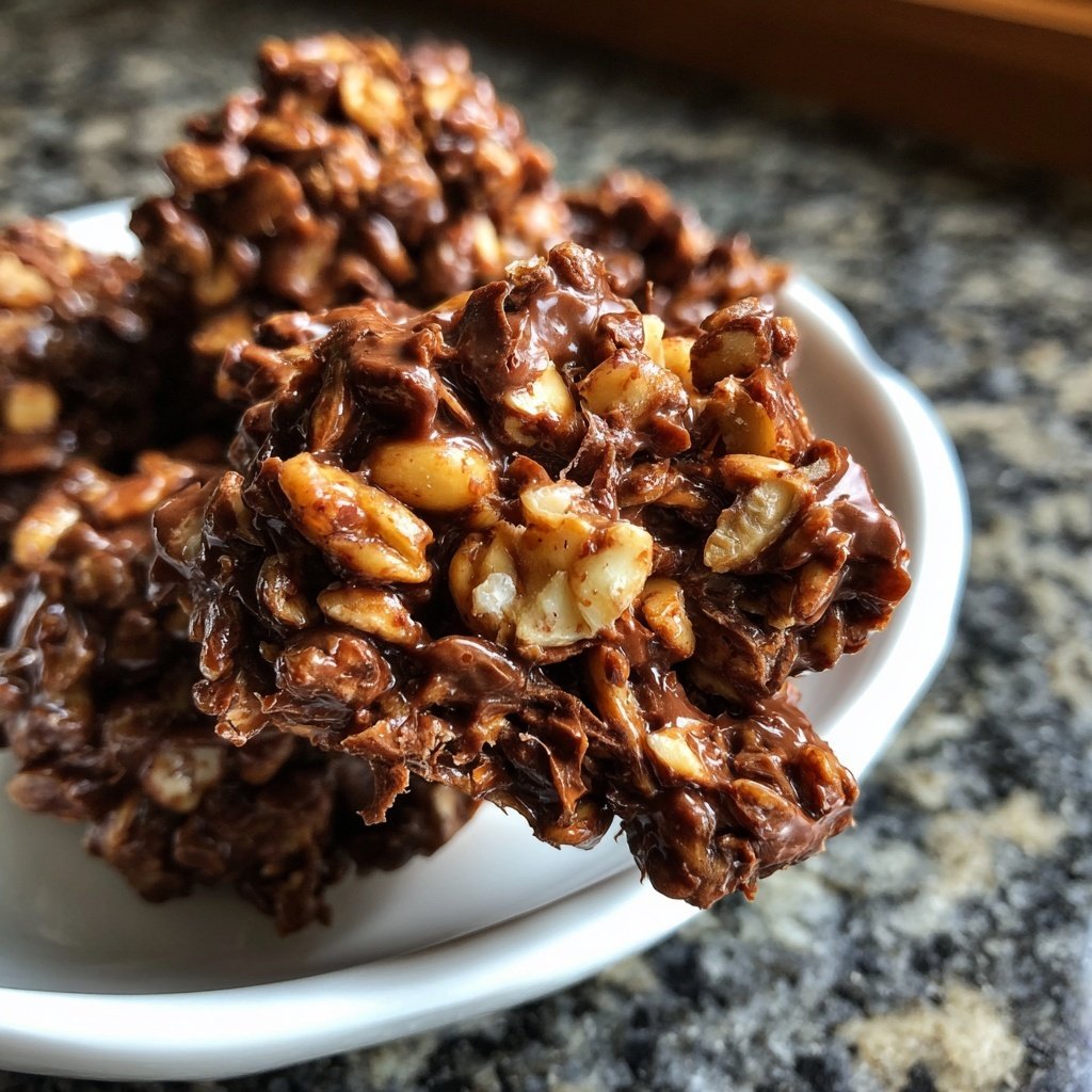 Chocolate Coconut Peanut Clusters