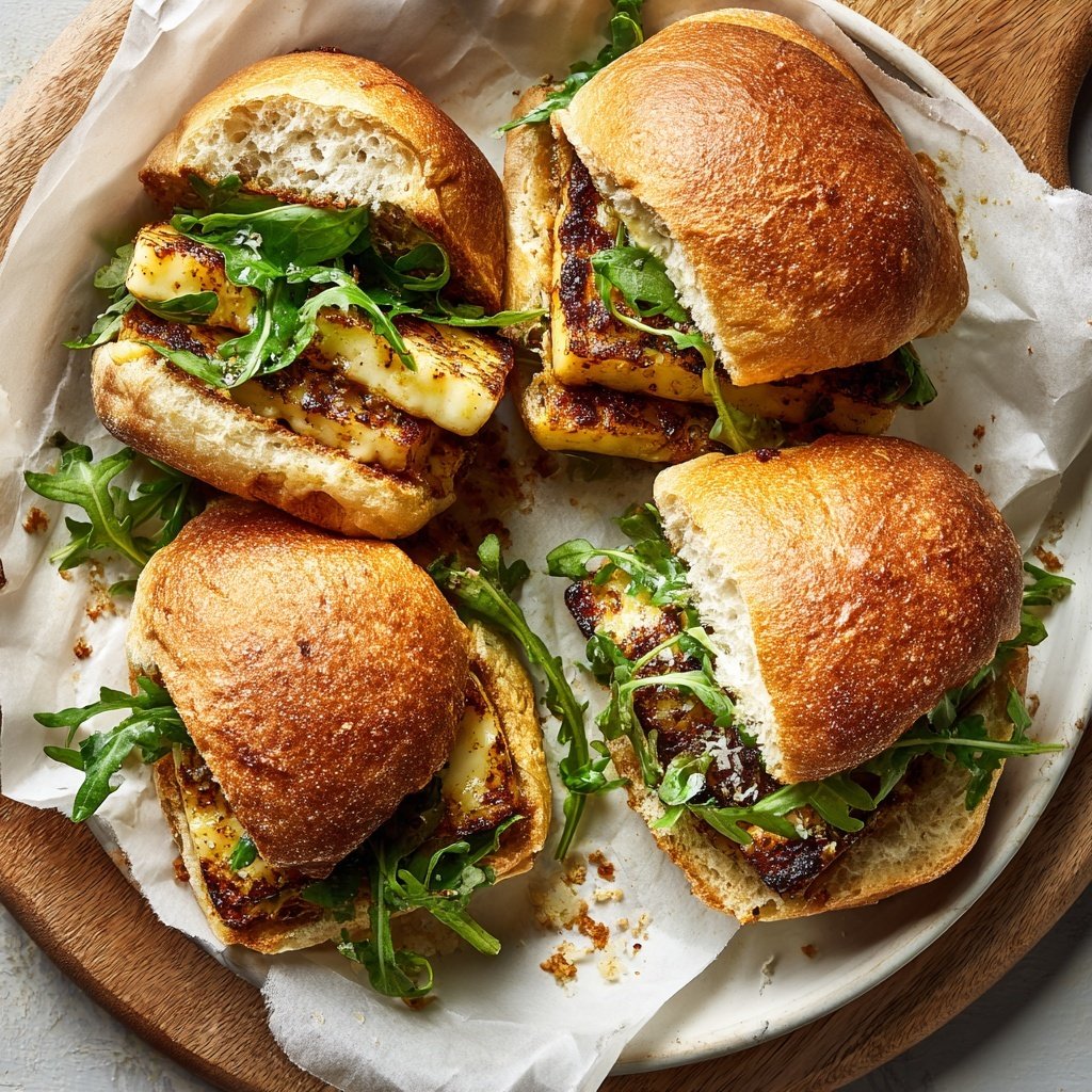 Sliders with Halloumi