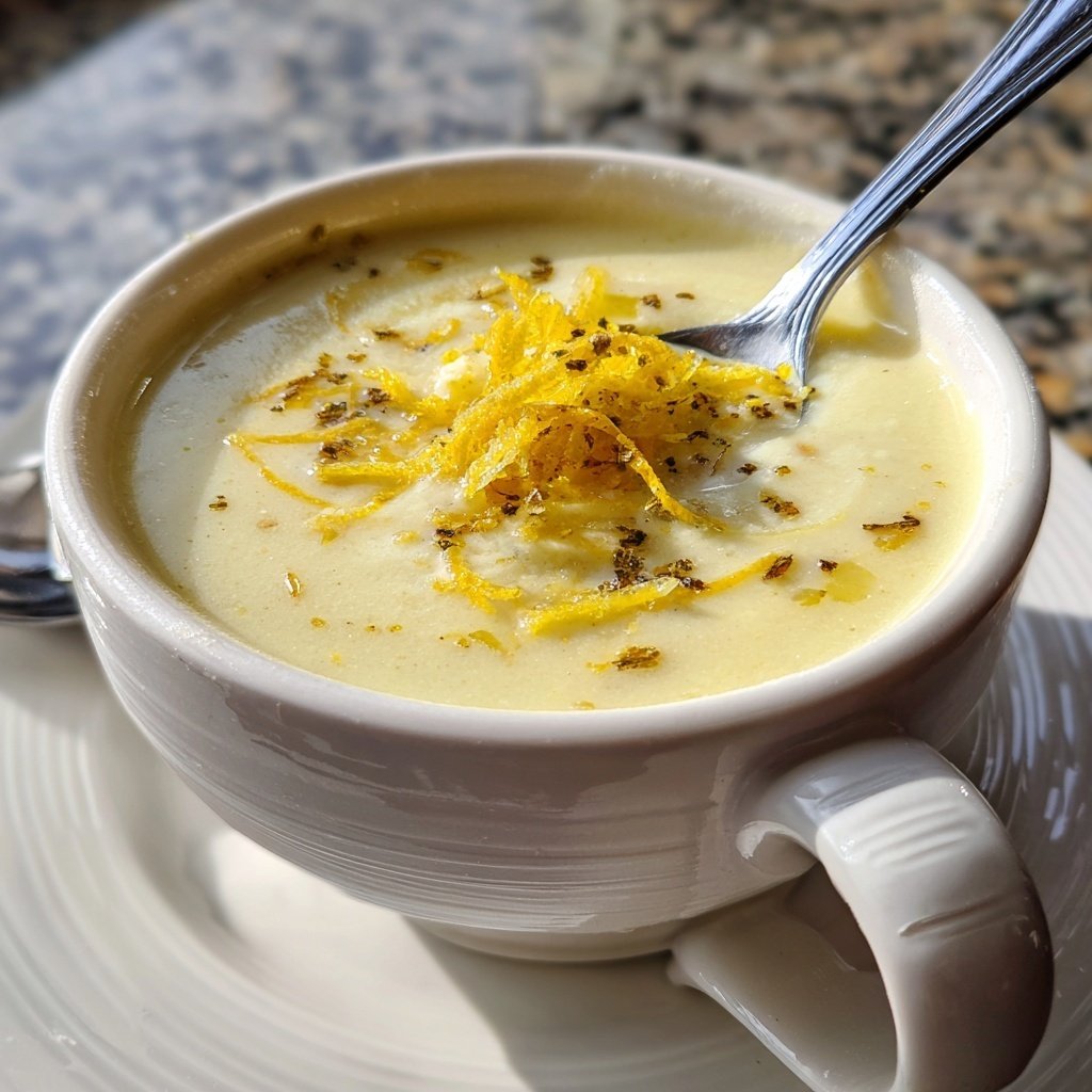 Creamy Lemon White Bean Soup Bowl
