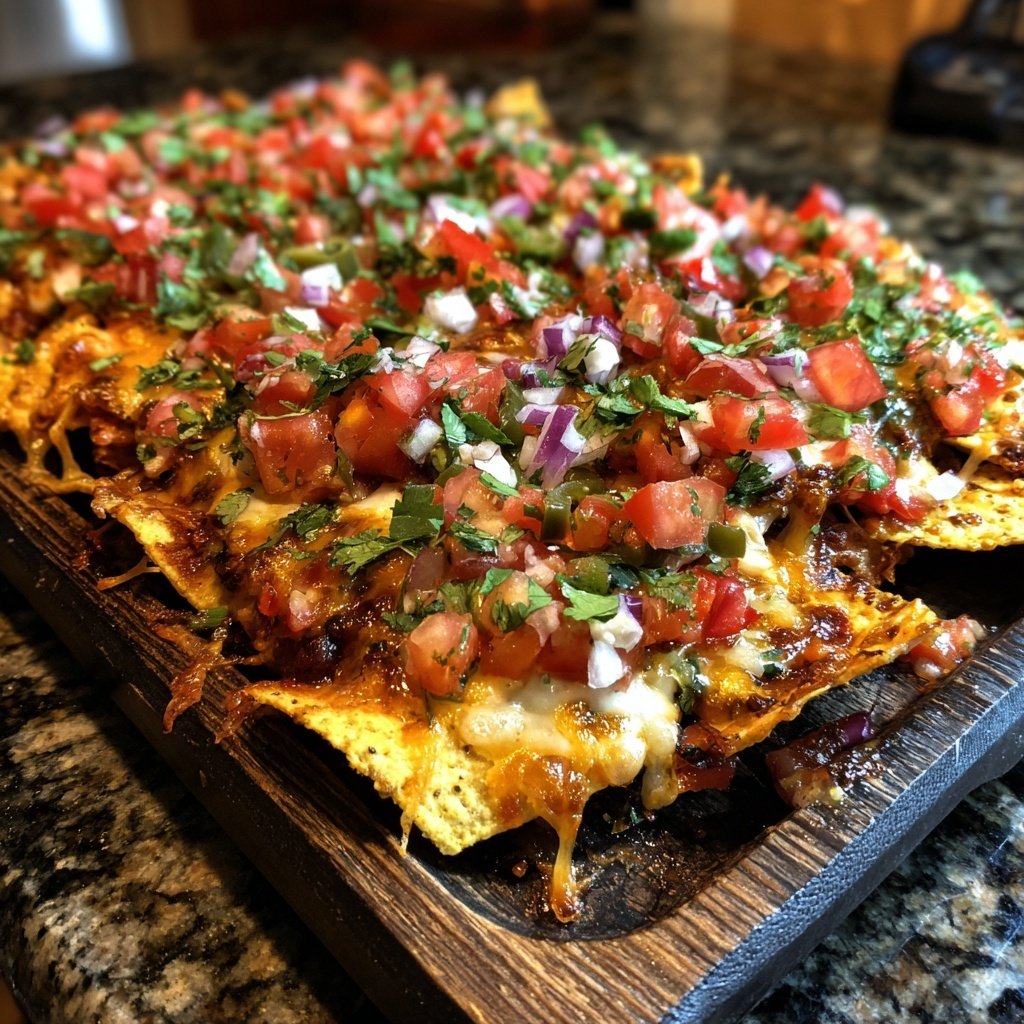 Super Bowl Sheet Pan Veggie Nachos