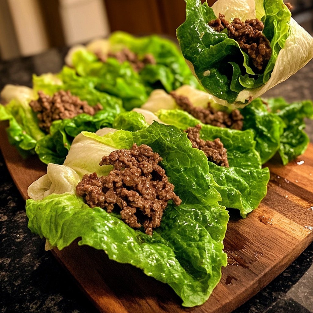 Ground Beef Lettuce Wraps