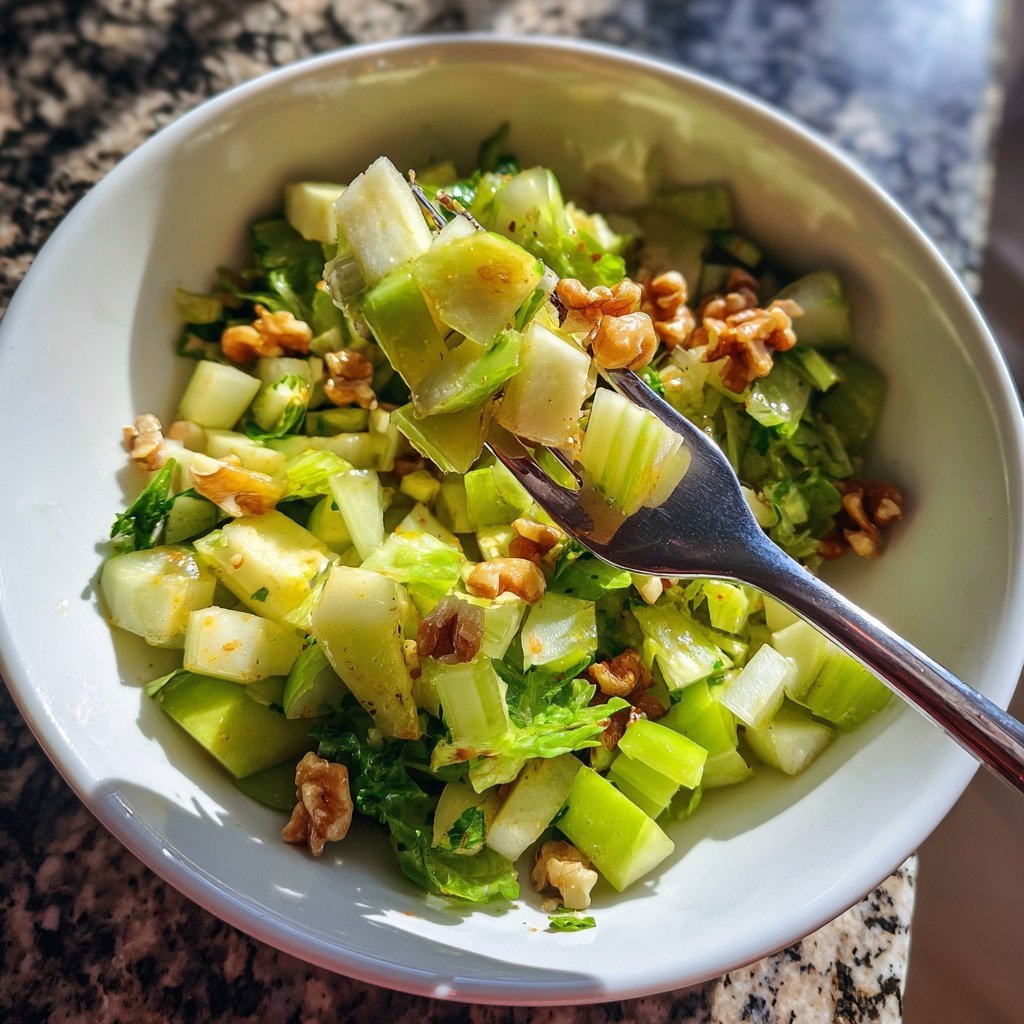 Celery Salad With Apple And Walnuts