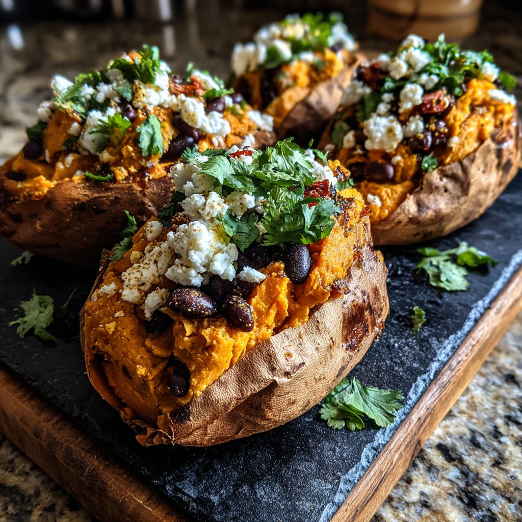 Valentine Dinner Stuffed Sweet Potatoes