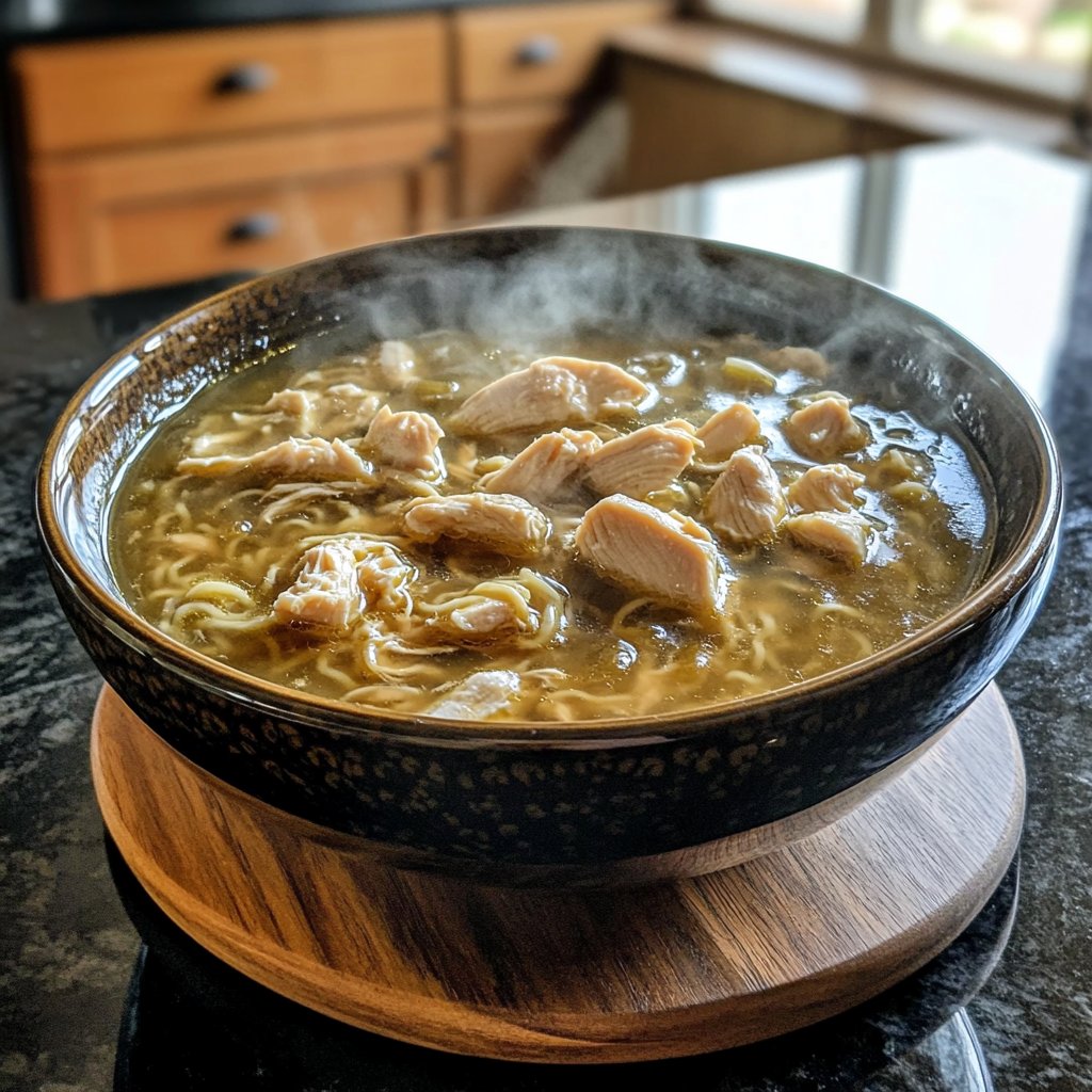 Set-It-and-Forget-It Slow Cooker Chicken Ramen-Inspired Soup
