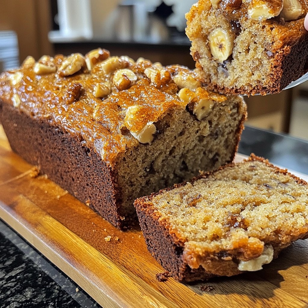 Moist Banana Bread with Ripe Bananas