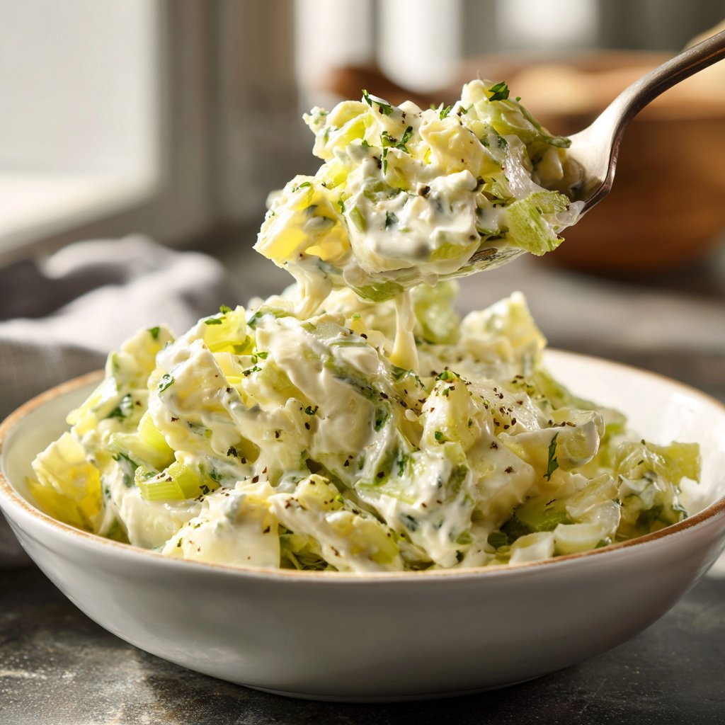 Creamy Celery Salad With Mayo