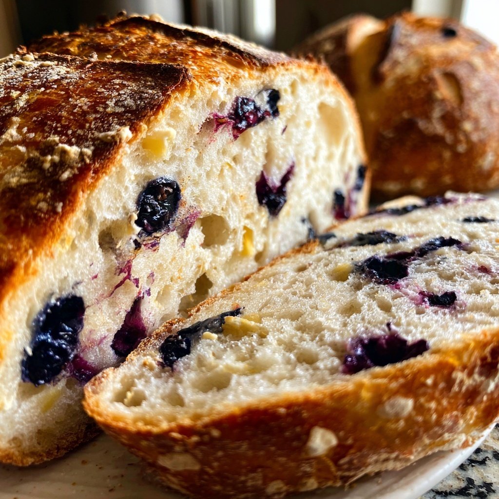 Lemon Blueberry Sourdough Bread Spring Recipe