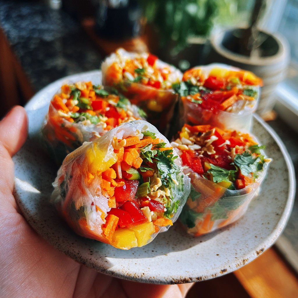 Super Bowl Veggie Spring Rolls