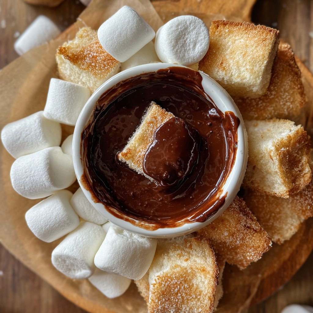 Chocolate Fondue with Marshmallows