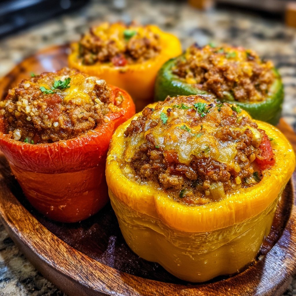 Ground Beef Stuffed Peppers