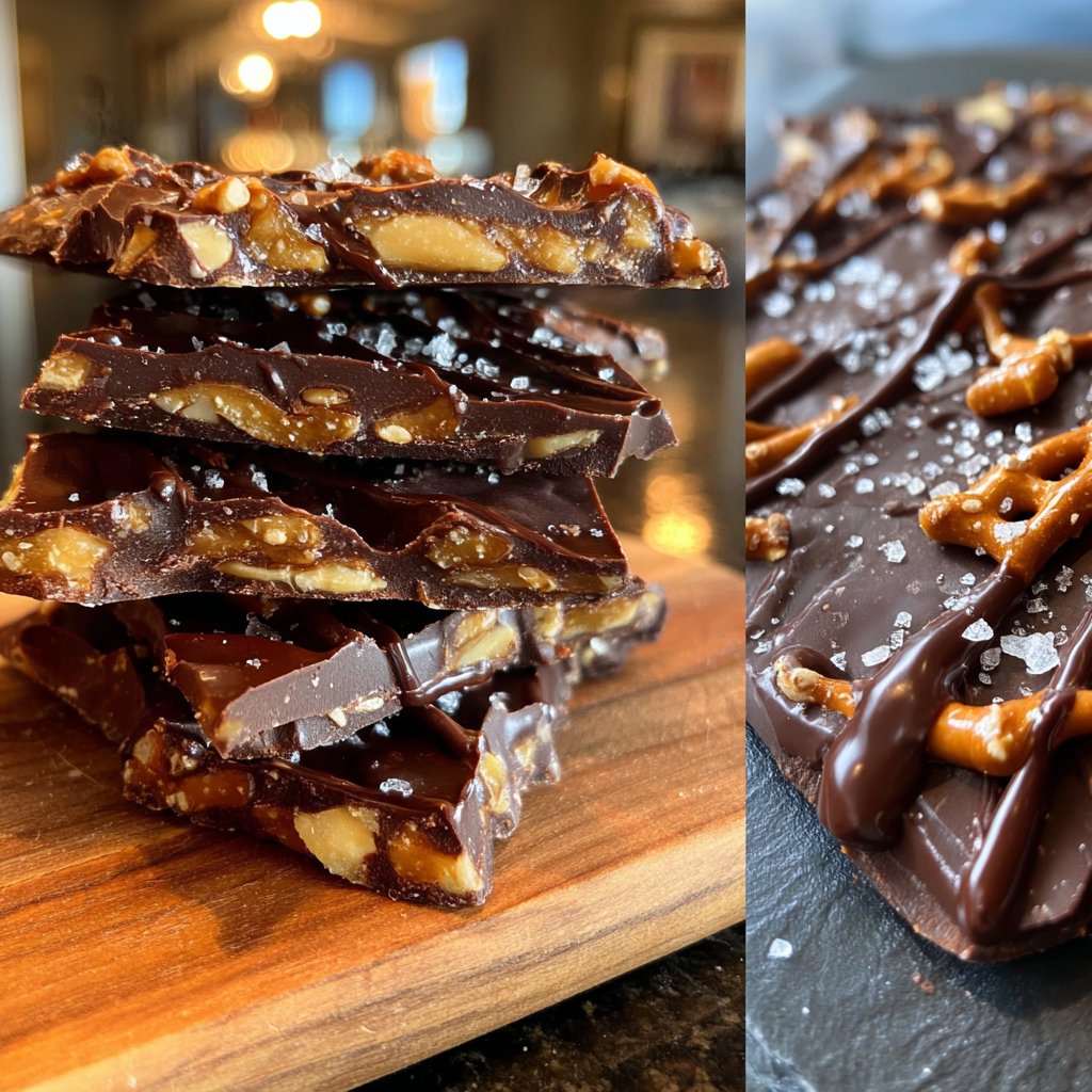 Super Bowl Dessert Chocolate Pretzel Bark