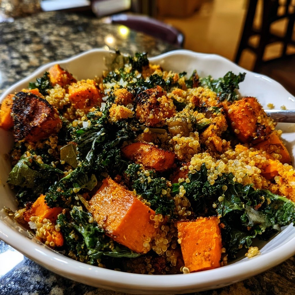 Roasted Veggie Lentil Grain Bowl