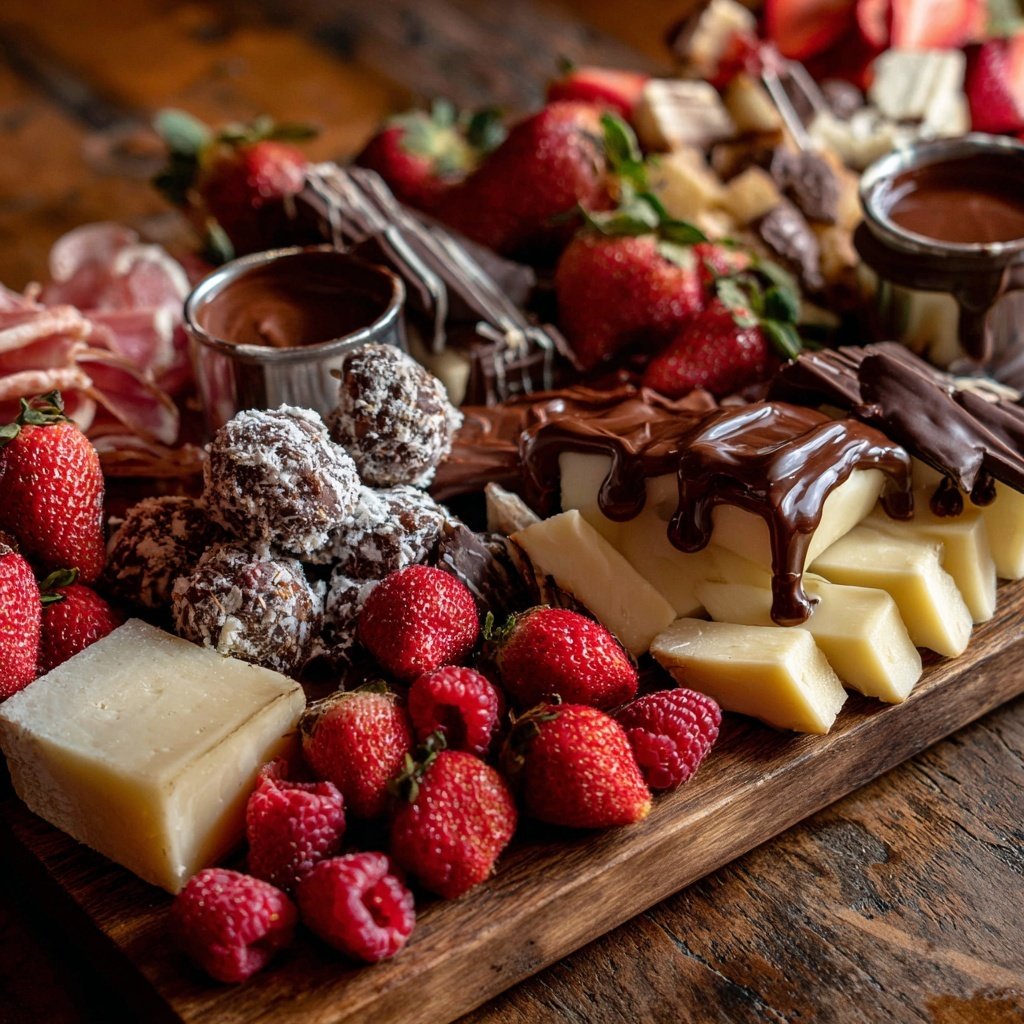 Valentines Charcuterie Board with Sweets