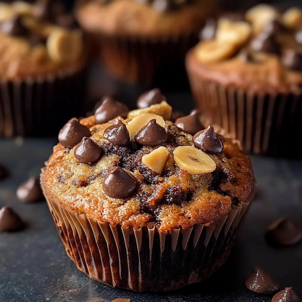 Healthy Peanut Butter Banana Muffins