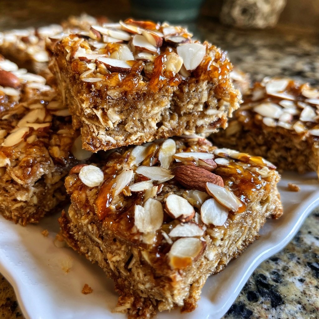 Vanilla Almond Oat Breakfast Squares