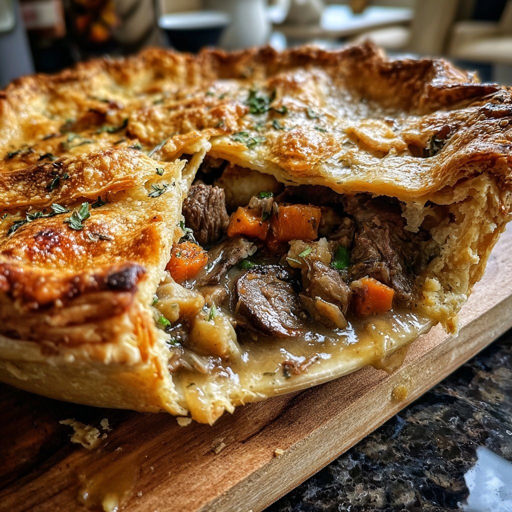Comfort Food Beef and Mushroom Pot Pie