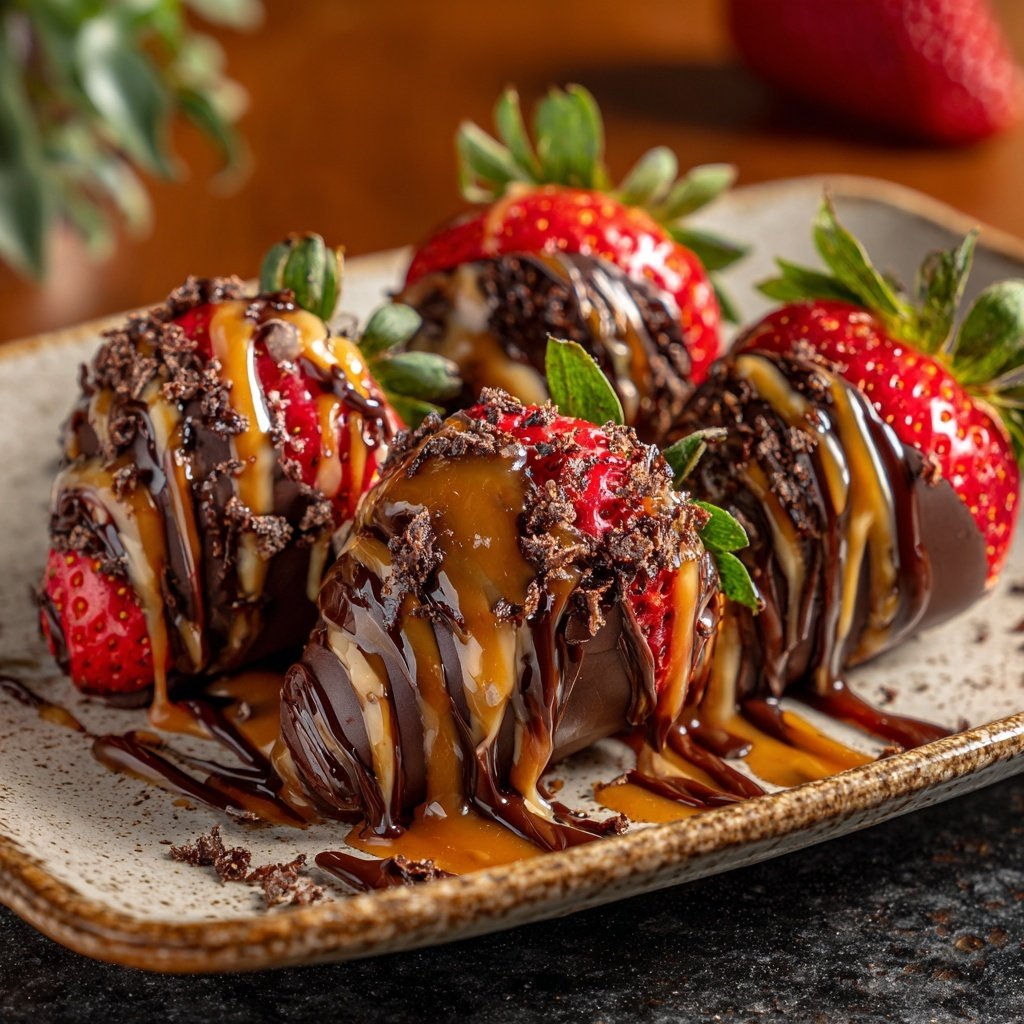 Dubai Style Chocolate Strawberry Dessert