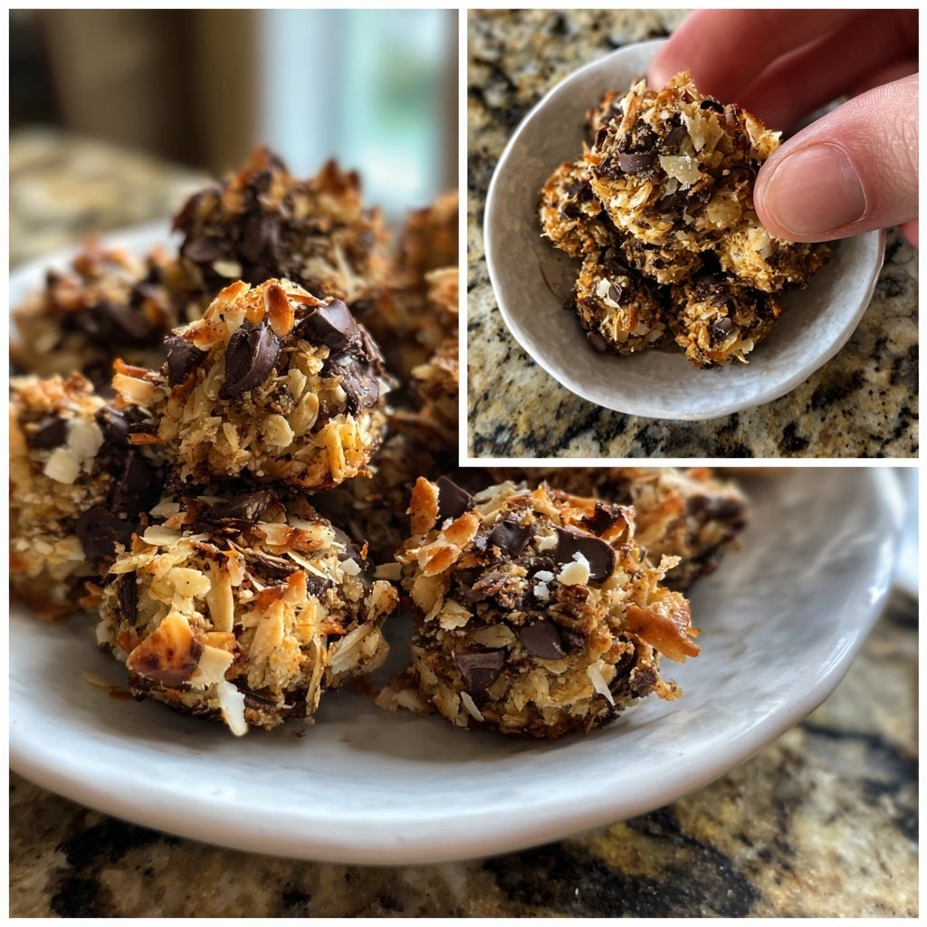 Chocolate Almond Coconut Granola Bites